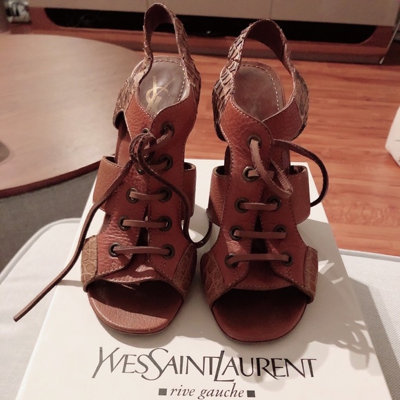 Yves Saint Laurent Shoes - Yves Saint Laurent leather sandals heels